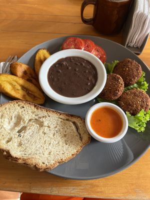 Vegan tipico breakfast  at The Little Spoon in Panajachel