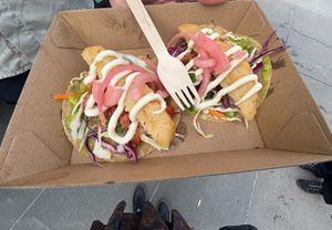“Fish” tacos  at Cha Chas Vegan Mexican  in Melbourne