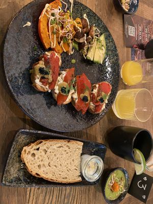 Breakfast with vegan salmon   at Heaven's Kitchen in Stuttgart