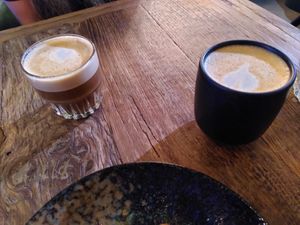 Cortado and cappuccino at Heaven's Kitchen in Stuttgart