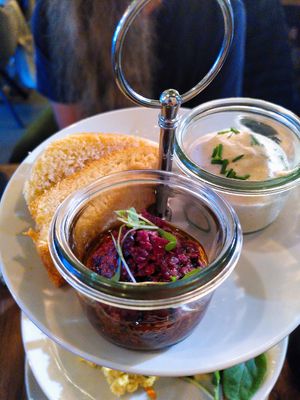 Olive and cashew spread at Heaven's Kitchen in Stuttgart