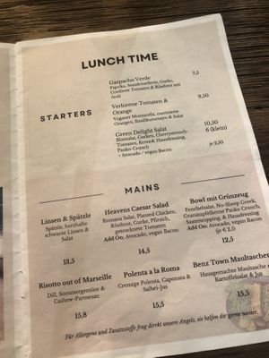 Menu   at Heaven's Kitchen in Stuttgart