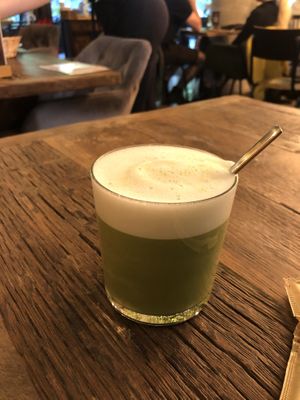 Matcha latte   at Heaven's Kitchen in Stuttgart