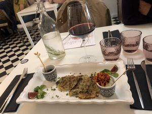 Potato pancakes   at Pink Lettuce in Chester