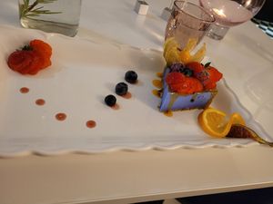 Spiralina cheese cake GF at Pink Lettuce in Chester