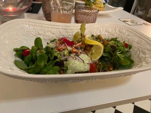 Sweet potato and chickpea boats at Pink Lettuce in Chester