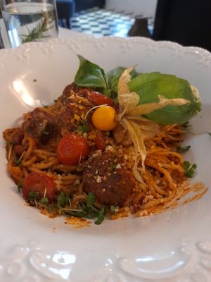Spaghetti bolognese  at Pink Lettuce in Chester