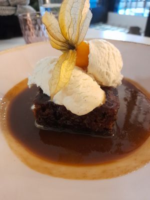 Sticky toffee pudding  at Pink Lettuce in Chester