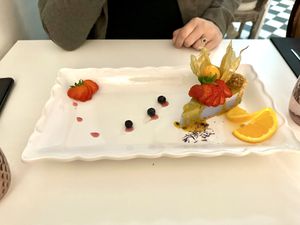 Blue Spirulina cheesecake  at Pink Lettuce in Chester