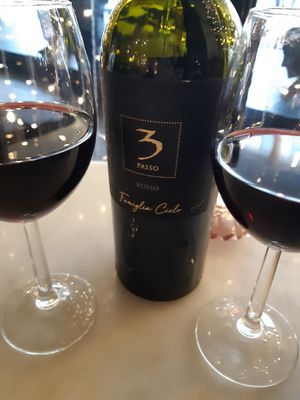 Lovely bottle of red at Pink Lettuce in Chester