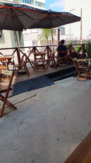 Recently added outdoor seats at Dona Teresa in Sao Paulo