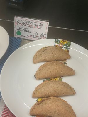 Salty vegan pieces at Horno Santa Madrona in Barcelona