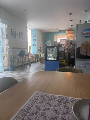 I like the decorations (seating available on back patio too)  at PerlaAzul in Cordoba