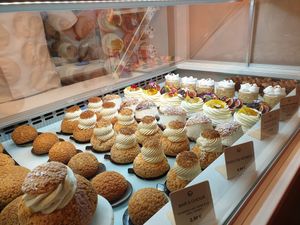 Pastries (one vegan option) at Jonathan Le Pâtissier in Nice