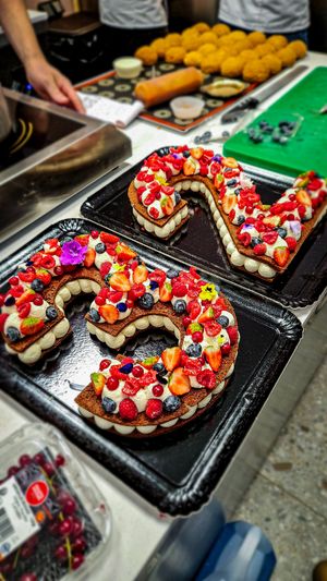 Vegan number cake available on order for birthdays! at Jonathan Le Pâtissier in Nice