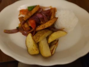 Unchickn stir fry at Andean Garden - Cloud Kitchen - Maybe closed in Brooklyn