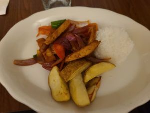 Unchickn stir fry at Andean Garden - Cloud Kitchen - Maybe closed in Brooklyn