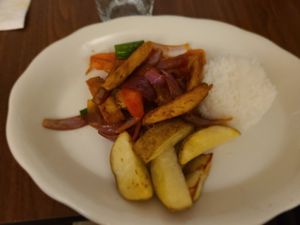 Veef stir fry at Andean Garden - Cloud Kitchen - Maybe closed in Brooklyn