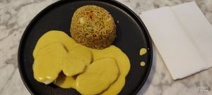 I forgot the name of this dish, but as you can see, the presentation is awesome and it was very tasty. at Andean Garden - Cloud Kitchen - Maybe closed in Brooklyn