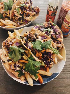 Vegan taco plate   at Bebita in Jindabyne