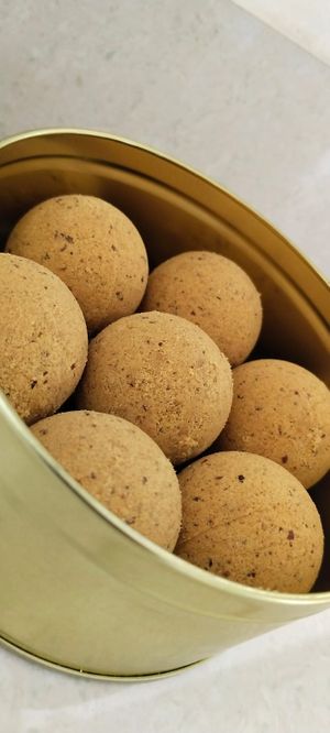 Vegan Besan Laddus at Cafe ZERO in Karnataka