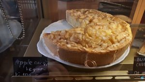 Vegan apple cake at Liberica Cafe in Prague
