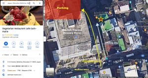 Access to Parking Lot
(Use stairs from the parking lot to access to the restaurant) at Cafe Banmari in Mishima