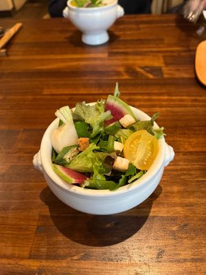 Salad with local veges at Cafe Banmari in Mishima