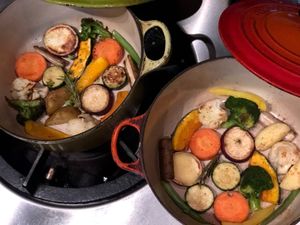 Anhydrous cooking at Cafe Banmari in Mishima