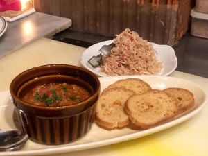 soy meat chili beans at Cafe Banmari in Mishima