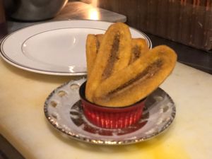 vegetable banana fritters at Cafe Banmari in Mishima