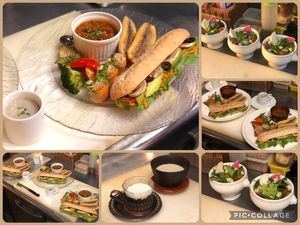 vegan lunch plate at Cafe Banmari in Mishima