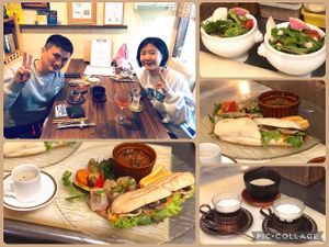 Customers from overseas at Cafe Banmari in Mishima