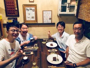 Customers from overseas at Cafe Banmari in Mishima