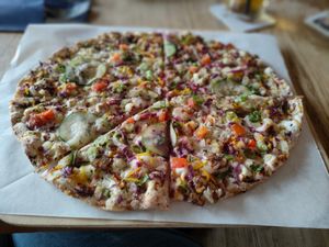 Flammkuchen vegan at Nordisch 23 in Norden