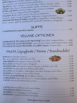 Deutsche Karte  at D3 Restaurante in Gran Canaria