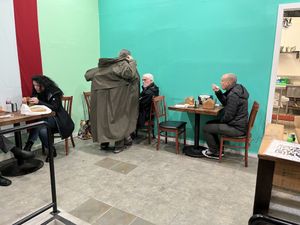 Small dine-in area  at Casa Borinqueña in San Francisco