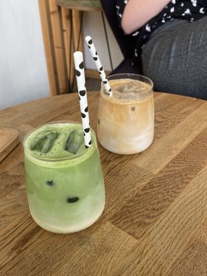 Matcha with sprout milkk  at Hygge Cafe Gdynia in Gdynia
