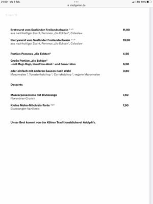   at Stadtgarten Restaurant  in Cologne