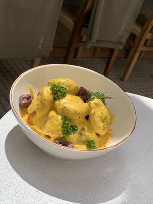 Papas a la huancaína   at Let it V - Devoto in Buenos Aires