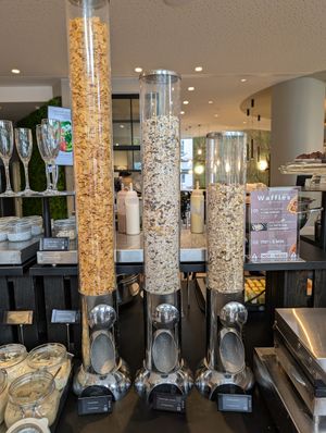 Cereal station at KOOS Bowls & Bar in Munich