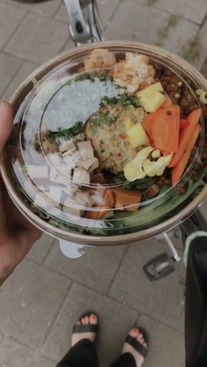 A healthy and yummy bowl   at Mama Terra in Eindhoven