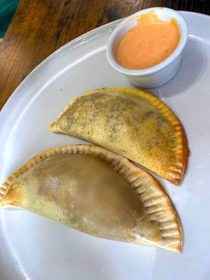 Empanadas at Barely Vegans in New Rochelle