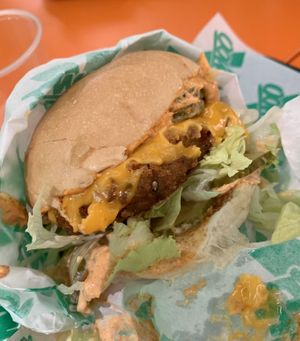 Flamin’ Hot Clucker  at Oowee Vegan in Brighton