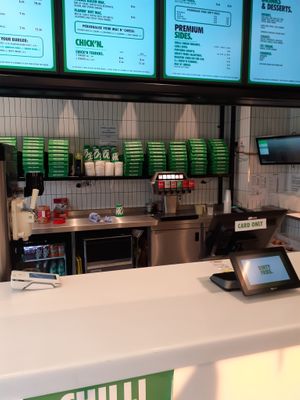 till area at Oowee Vegan in Brighton