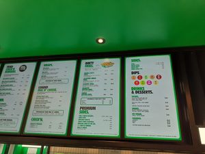 menu at Oowee Vegan in Brighton