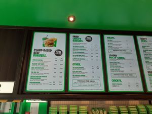 menu at Oowee Vegan in Brighton