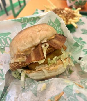 Another Big Bacon Swiss 👀  at Oowee Vegan in Brighton