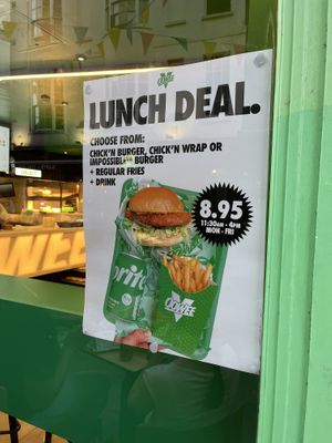 They even do a lunch deal!   at Oowee Vegan in Brighton