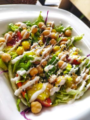 Chickpeas salad. Not interesting. at Saiva Kitchens in Petaling Jaya